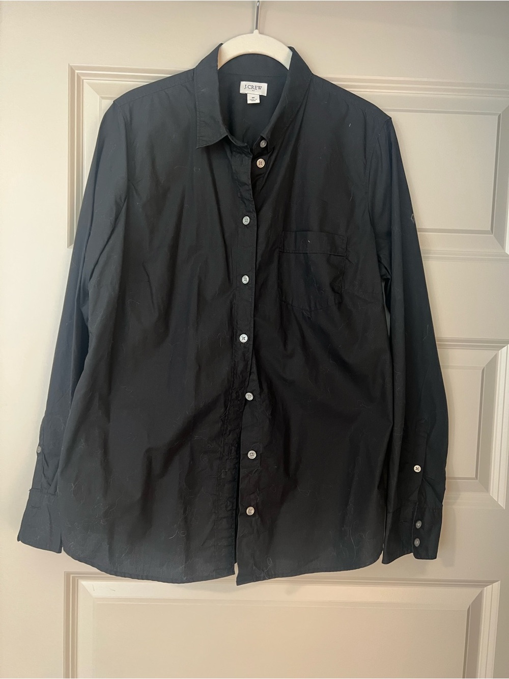 J. Crew 100% Cotton Black Button-Up Shirt